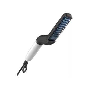 Imagem de Pente Alisador Multifuncional para Barba e Cabelo, Aquecimento Rápido em 15 Segundos, Portátil, Bivolt, Ergonômico, Redução de Frizz