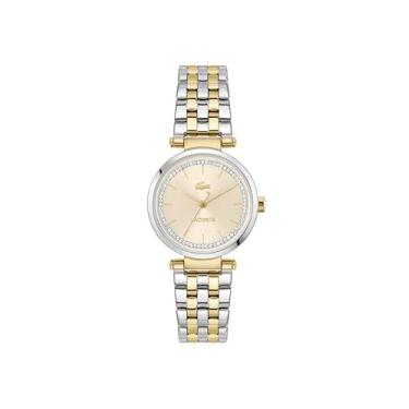 Imagem de Lacoste Orba Relógio feminino de quartzo - 3 ponteiros - mostrador de cristal - pulseira de elos - design t-bar - relógio minimalista - presente para ela - 30 mm