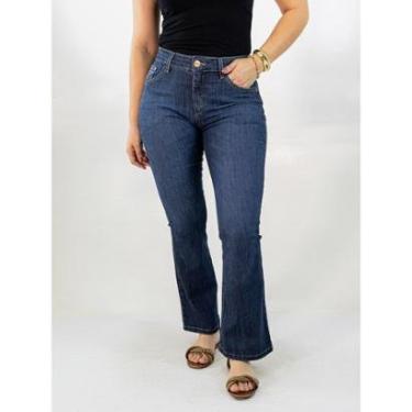 Imagem de Calça Jeans Feminina Flare Petit Alta Elastano Algodão Anticorpus-Feminino