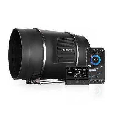 Imagem de Ventilador de duto interno AC Infinity CLOUDLINE T12, silencioso de 30,48 cm com controlador de umidade de temperatura – ventilador de exaustão para aumento de resfriamento de calor, tendas de crescimento, hidropônicos