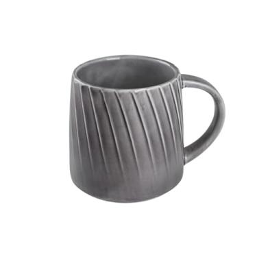 Imagem de Caneca de chá Caneca de cerâmica simples, xícara café, retrô, da manhã, casa Xícaras de café(Gray)