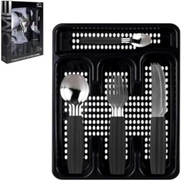 Imagem de Faca garfo colher de aco inoxidavel para refeicoes, moderna