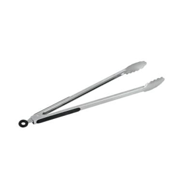 Imagem de Pegador Inox 40cm Profissional para Churrasco e Cozinha Pinça de Alimentos com Trava – Utensílio Durável e Prático