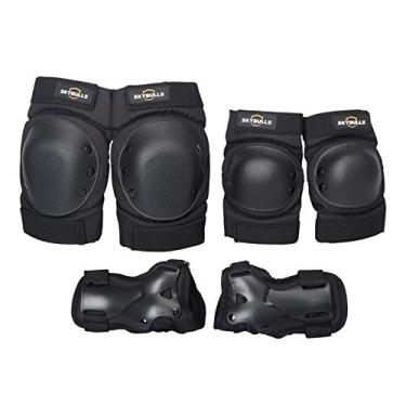 Imagem de Kit de Proteção 6 em 1 Thicken Joelheiras Cotoveleiras Protetores Punho Equipamento Conjunto para Crianças e Adultos