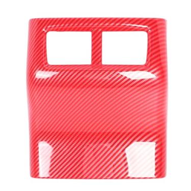 Imagem de aqxreight Tampa de Ventilação de Ar Condicionado Traseiro Decorativa Anti-arranhões Plástico ABS Acabamento Polido Decalque de Tampa de Ventilação AC Preto Fibra de Carbono Cor de Acabamento de Uso