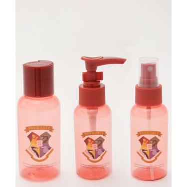 Imagem de Kit de Viagem Feminino 3 Peças Hogwarts Harry Potter-33206, UN, Vermel