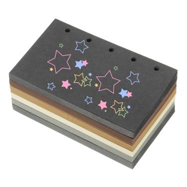 Imagem de PATIKIL Papel colorido de folhas soltas, 10,4 cm x 6,3 cm (A8), 300 folhas, 5 furos, 150 g/m², refil de papel para fichário em branco, suprimentos de papel para anotações de escritório, agenda de