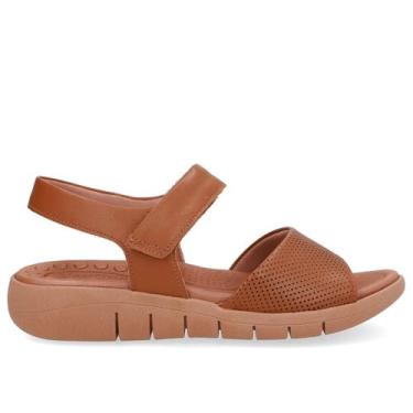 Imagem de Sandalia Usaflex Plataforma Couro Ref Ud17001 Marrom 038