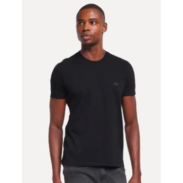 Imagem de Camiseta Ellus Masculina Cotton Fine Aquarela Grey Classic Preta-Masculino