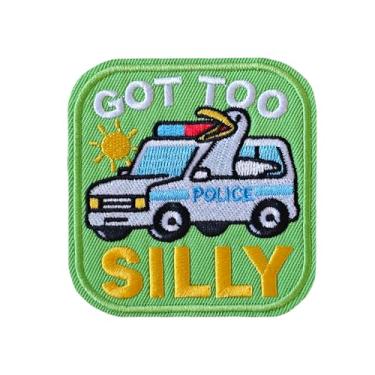 Imagem de Patch de ganso engraçado Got Too Silly – Emblema tático de moral com gancho e laço, bordado legal, meme militar para coletes militares, mochila, bolsa Molle, roupas, capacetes, academia, presentes e