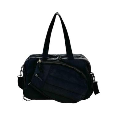 Imagem de Generic Bolsa de tênis com compartimento para sapatos e bolso impermeável, ideal para badminton e treinos, Preto