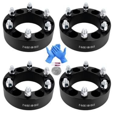 Imagem de Autodevil Espaçadores de roda 6 x 5,5 cm (6 x 139,7 mm) PCD 108 mm furo do cubo M12x1,5 pinos adaptadores de roda CNC de alumínio 4 peças acessórios de roda de carro peças para Tacoma 4Runner GX470