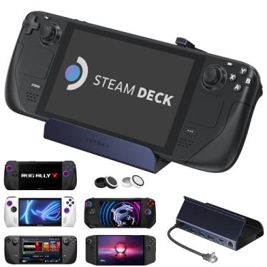 Imagem de iVANKY ROG Ally/Legion Go/Steam Deck Dock, estação de ancoragem de hub 6 em 1 para ASUS ROG Alloy com HDMI 4K @60Hz Gigabit Ethernet, USB 3.0, porta USB-C de carregamento de 100W para deck de fluxo de válvula e Lenovo Legion Go