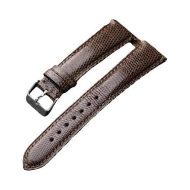 Imagem de Pulseira De Relógio Em Couro De Vaca Com Padrão De Lagarto 18-22MM, Co