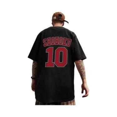 Imagem de Camiseta Masculina Oversize 8XL Com Estampa De Número Dez De Basquete 