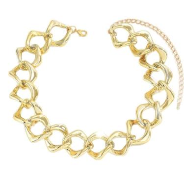 Imagem de Missgrace Boho Vintage Retro Banhado a Ouro Delicado Colar Gargantilha Grossa Moda Cubano Link Grosso Acessórios para Mulheres