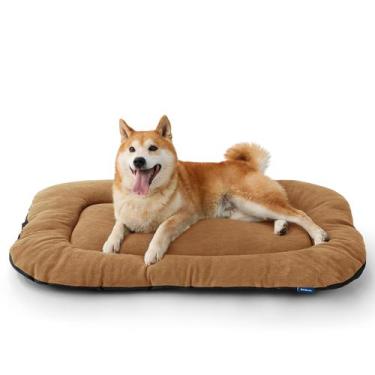 Imagem de Colchoneta Lavable Bedsure para Jaula de Perros Grandes Marrón 90x55 c