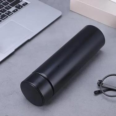 Imagem de Garrafa Térmica Inteligente 500ml com Display LED de Temperatura - Aço Inox, Isolamento Avançado, Controle em Tempo Real(Preto)