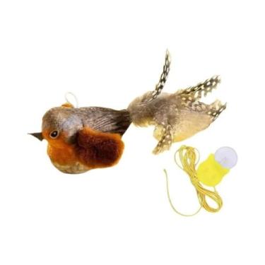 Imagem de Brinquedo Interativo Elétrico Para Gatos Simulação De Pássaro Com Som 