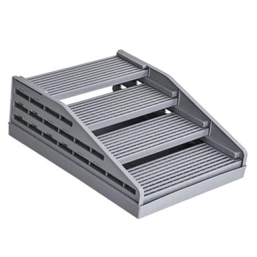 Imagem de Ｂｅｓｇａ Rampa de 4 degraus para caixa de areia de gato, coletor de areia para gatos, portátil, prática, antiderrapante, para animais de estimação, Cinza