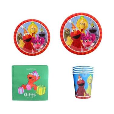 Imagem de Decorações De Festa De Aniversário Infantil Do Sesame Street, Utensíli
