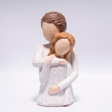Imagem de Hodao Romantic Couple Statue, Resin Figurine of Embracing Lovers, Indoor Home Decor for Bedroom Living Room, Ideal Gift for Wedding Anniversary Valentine's Day, Art Ornament Decoration