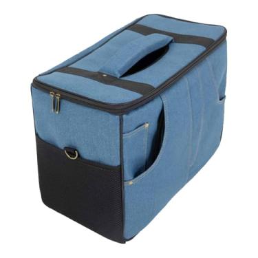 Imagem de menolana Estojo para amplificador de guitarra, bolsa de transporte multifuncional à prova de choque, organizador de alto-falantes para viagens, shows, DJs e, Azul 40x30x18cm