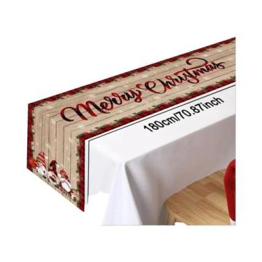 Imagem de Toalha De Mesa Vintage Feliz Natal Decoração De Férias Estilo Fazenda 