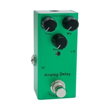 Imagem de RiToEasysports Pedal de Efeitos de Guitarra, Pedal de Guitarra Elétrica Totalmente Em Metal 10 Tipos Atraso Analógico Overdrive Distorção de Coro Com Indicador LED para Placa de Pedais (verde escuro)
