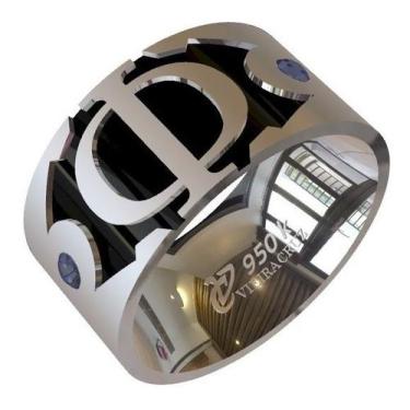 Imagem de Anel De Formatura De Filosofia Em Prata 950k - Vieira Cruz Joias, Pret