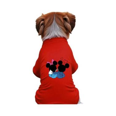 Imagem de Camiseta Para Animais De Estimação Com Estampa De Mickey E Minnie, Res