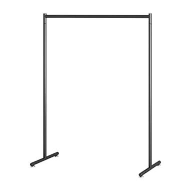 Imagem de 5sssallefaa Suporte de metal, rack de roupas de 150 cm de altura para pendurar no quarto/corredor, suporte de casaco independente, montagem fácil, preto (tamanho: 150 × 40 × 150 cm)
