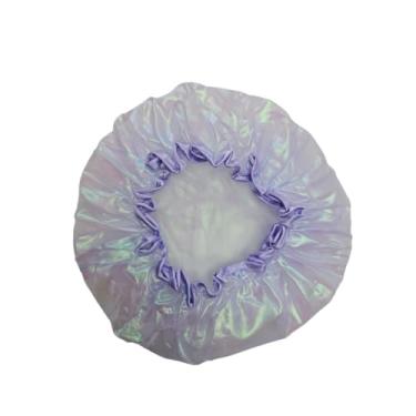 Imagem de Touca De Banho Impermeável Camada Dupla Elástico (Lilas 04B)