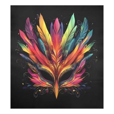 Imagem de Blueangle Máscara de carnaval de carnaval de carnaval capa magnética para lava-louças, decoração de capa frontal de lava-louças, adesivos de eletrodomésticos, adesivos de eletrodomésticos, 58 cm C x