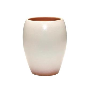 Imagem de Vaso de flores, vaso de cerâmica, areia roxa, suculenta, vaso de flores de cerâmica, respirável, simples, interno e externo (branco)