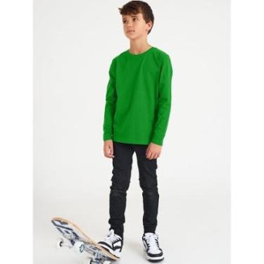 Imagem de Camiseta Básica Manga Longa Infantil Unissex-Unissex