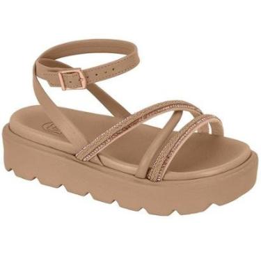 Imagem de Sandalia Papete Molekinha Tiras Strass Tratorada 2362.102-Feminino