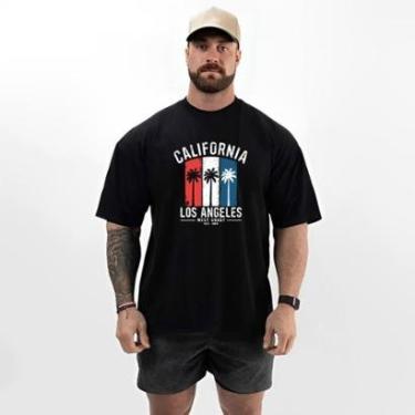 Imagem de Camiseta Masculina Oversized Fitness Casual Estilo Academia-Masculino