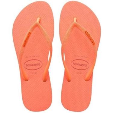 Imagem de Chinelo Havaianas Slim Glitter Neon Coral Spark-Feminino