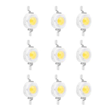 Imagem de Cosiki Contas de LED de Alta Potência de 1 W para Luminárias DIY 100 Peças 100~110lm SMD LED Chips Longo Tempo de Serviço Base de Alumínio Luz Branca Quente e Branca para Reforma da Casa (Branco