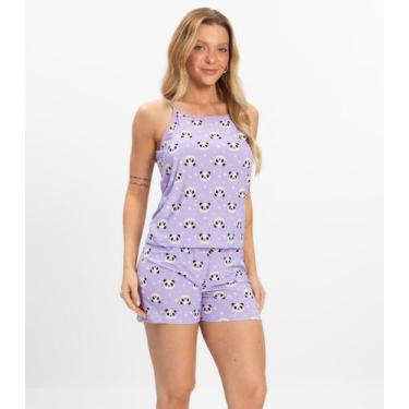 Imagem de Short Doll Curto Feminino De Liganete Bella Ana Roxo, G, Roxo
