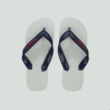 Imagem de Chinelo Havaianas Masculino Power Light Solid Branco com Azul