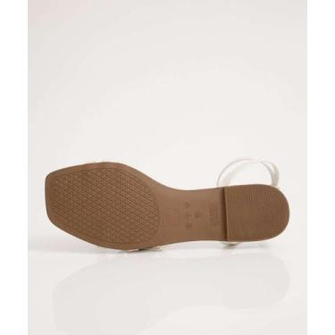Imagem de Sandália Feminina Rasteira Via Uno Off White-93034, Off white, 35