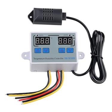 Imagem de Controlador Dual de Temperatura e Umidade Digital Termostato Umidistato Termômetro Higrômetro - W1099 para Aplicações Residenciais Geladeira AC110-220V Aquecimento Resfriamento