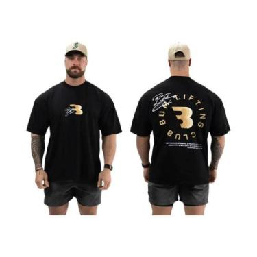 Imagem de Camiseta De Algodão Para Academia Masculina, T-Shirt Cbum Para Homens 