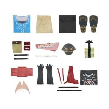 Imagem de Fantasia Cosplay Link Zelda Breath of the Wild Para Adultos E Crianças