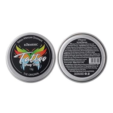 Imagem de Pacote com 3 cremes de tatuagem, pomada iluminadora para cuidados pós-tatuagem, suaviza, protege e melhora a cor, creme calmante para tatuagem (14 g)