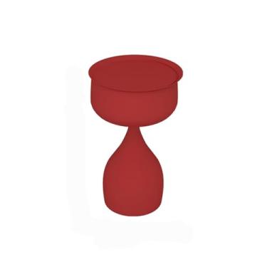 Imagem de Mesa de centro com design redondo, mesa lateral móvel criativa e simples adequada para sala de estar, quarto, loja de chá com leite, cafeteria, pequena mesa redonda, mesa de canto simples e criativa