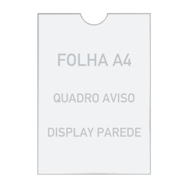 Imagem de Quadro De Aviso A4 Display De Parede Acrílico Ps Cristal