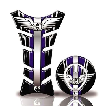 Imagem de Kit Protetor Tanque Adesivo Moto Honda Azul Até 2016